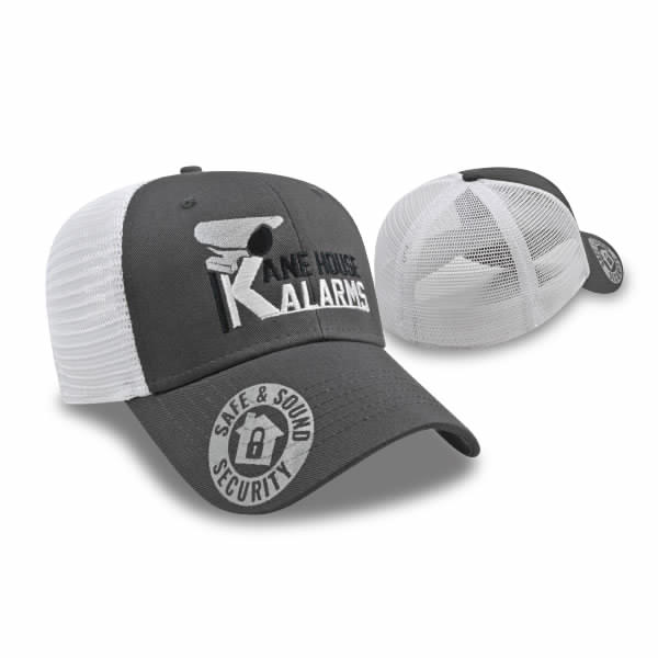 (image for) Black/Charcoal/White Modified Flat Bill with Mesh Cap